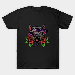 Black Jaguar and Snake Combo T-Shirt